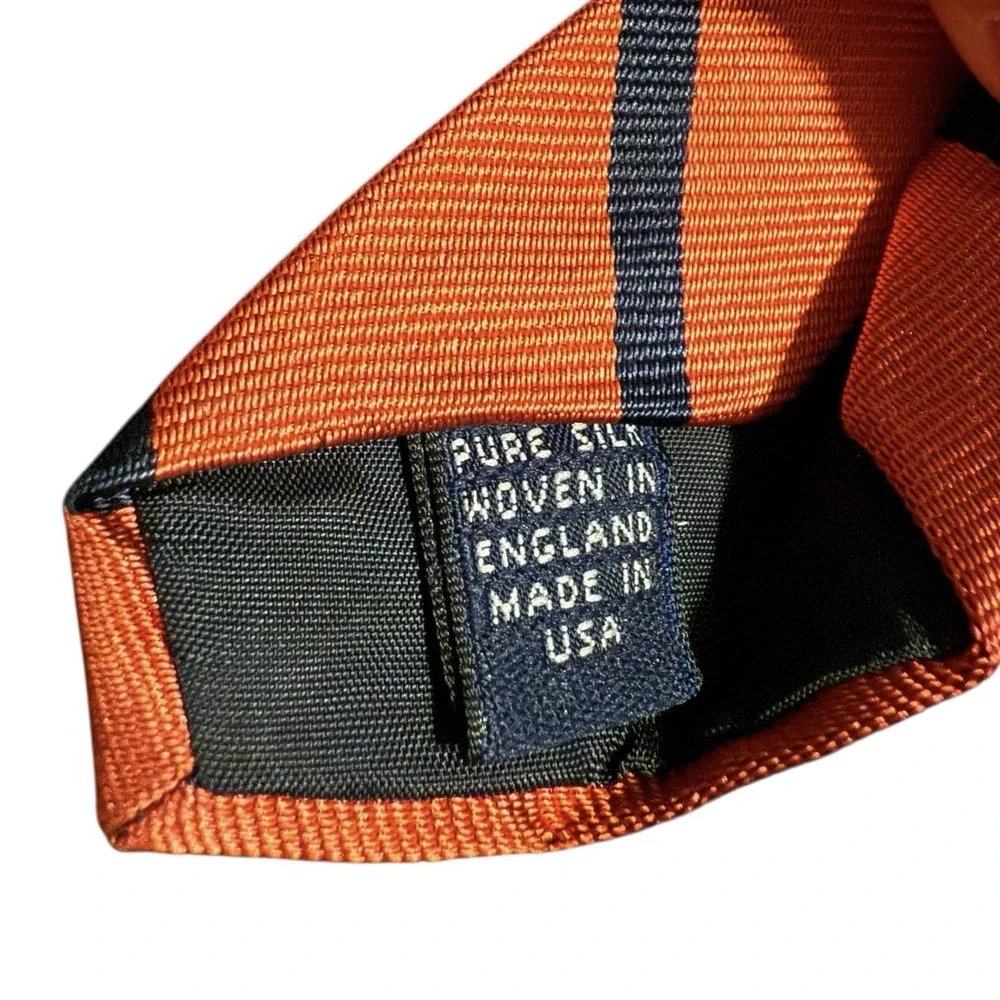 Brooks Brothers Makers Pure Silk Tie Striped Red And Blue Made in USA